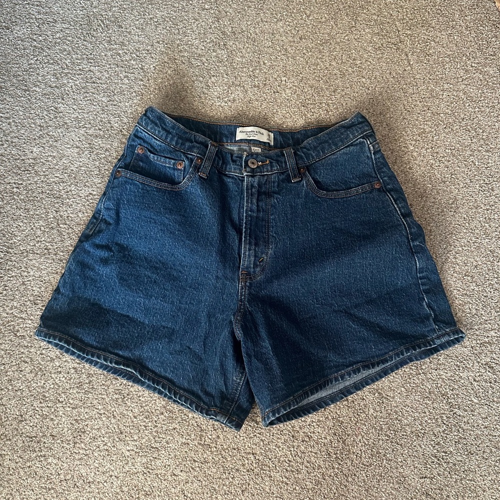 Abercrombie & Fitch Dark Blue Jean Shorts